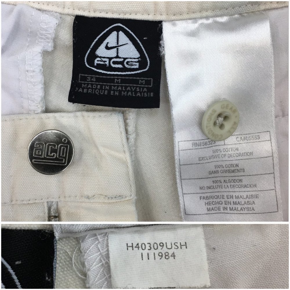 Vintage ACG Mens Pants Size‎ 34 Double Knee Carpenter Pocket Chino Y2K Baggy - Picture 7 of 10